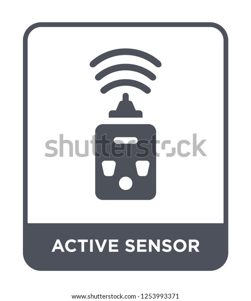 active sensor icon vector on white\
background, active sensor trendy filled icons from General\
collection, active sensor simple element\
illustration
