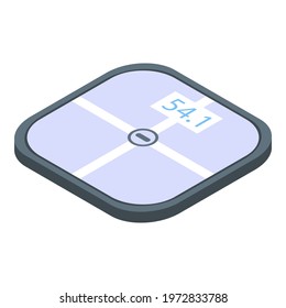 Active smart scales icon. Isometric of active smart scales vector icon for web design isolated on white background
