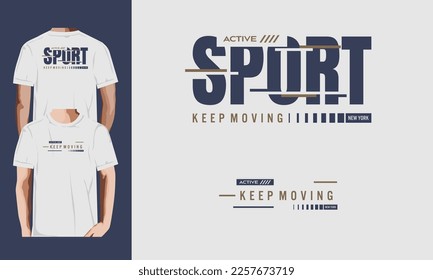ACTIVE sport ,t-shirt design ILLUSTRATION.