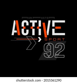 active sport,vector illustration of graffiti letters, perfect for the design of t-shirts, shirts, hoodies and other uses.
