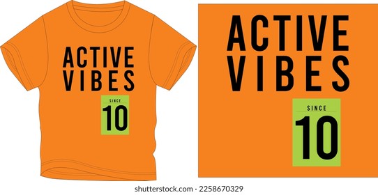 ACTIVE VIBES graphic design vector