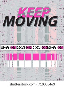 active wear slogan, athletic print for t-shirt graphic. 