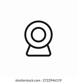 Vector de signo de ícono de dispositivo de cámara web activa