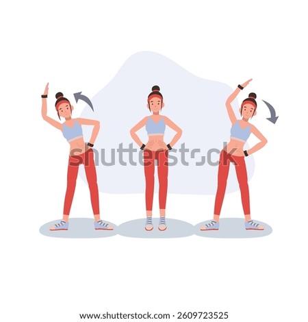 Active woman doing step workout exercise for fitness, cardio, and strength training indoors
