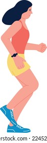 Active woman jogging. Training exercise. Running athlete