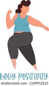 Active women plus size. Attractive overweight woman
