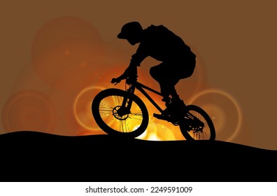 Active young person riding a bmx