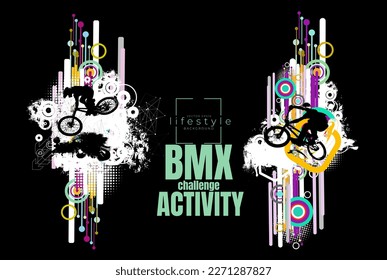 Active young person riding a bmx