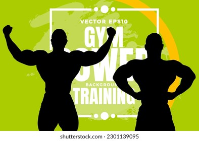 Active young strong muscular man