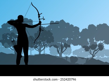 1,489 Woman bow and arrow silhouette Images, Stock Photos & Vectors ...
