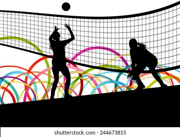 volleyball net silhouette