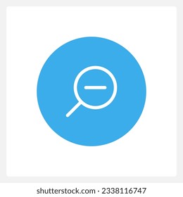 Active zoom out button UI element template. Editable isolated vector dashboard component. Flat user interface. Visual data presentation. Web design widget for mobile application with light theme