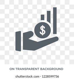 Actively managed funds icon. Actively managed funds design concept from Actively managed funds collection. Simple element vector illustration on transparent background.