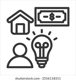Actively Outline Icon Vector Illustration
