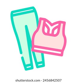 activewear clothing color icon vector. activewear clothing sign. isolated symbol illustration