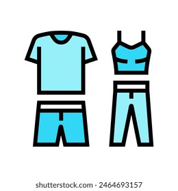 activewear clothing color icon vector. activewear clothing sign. isolated symbol illustration