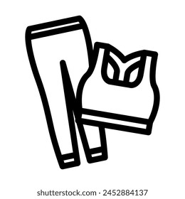 activewear clothing line icon vector. activewear clothing sign. isolated contour symbol black illustration