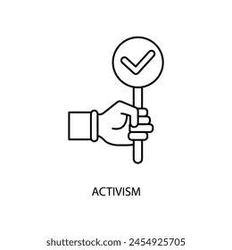 activism concept line icon. Simple element illustration. activism concept outline symbol design.