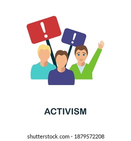 Activism flat icon. Colored filled simple Activism icon for templates, web design and infographics