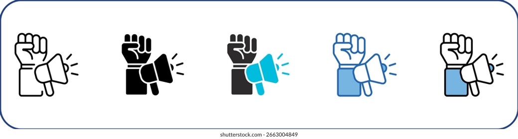 Ilustração de multiestilo do pacote de ícones do Activism
