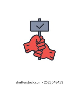 Activism icon. vector.Editable stroke.linear style sign for use web design,logo.Symbol illustration.