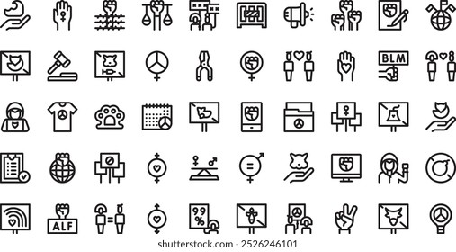 Activism icons . High-Quality Vector Icons Collection with Editable Stroke. Ideal for Professional and Creative Projects.