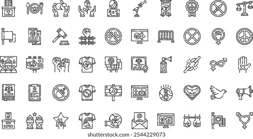 Activism icons High-Quality Vector Icons Collection with Editable Stroke. Ideal for Professional and Creative Projects.