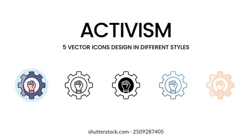 Activism icons set vector stock illustration