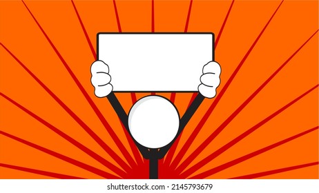 activism protest pictogram cartoon background in vector format