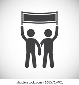 Activism related icon on background for graphic and web design. Creative illustration concept symbol for web or mobile app.