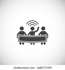 Activism related icon on background for graphic and web design. Creative illustration concept symbol for web or mobile app.