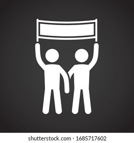 Activism related icon on background for graphic and web design. Creative illustration concept symbol for web or mobile app.