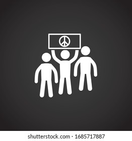 Activism related icon on background for graphic and web design. Creative illustration concept symbol for web or mobile app.
