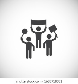 Activism related icon on background for graphic and web design. Creative illustration concept symbol for web or mobile app.
