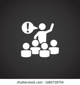Activism related icon on background for graphic and web design. Creative illustration concept symbol for web or mobile app.