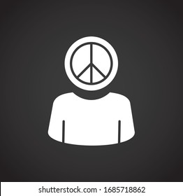 Activism related icon on background for graphic and web design. Creative illustration concept symbol for web or mobile app.