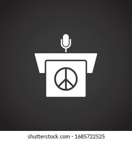 Activism related icon on background for graphic and web design. Creative illustration concept symbol for web or mobile app.