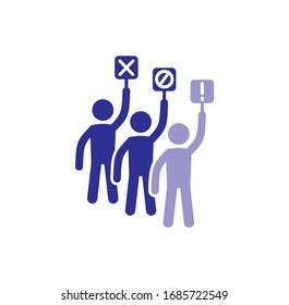 Activism related icon on background for graphic and web design. Creative illustration concept symbol for web or mobile app.