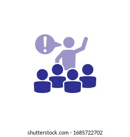 Activism related icon on background for graphic and web design. Creative illustration concept symbol for web or mobile app.