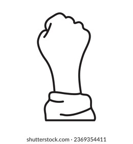 activist hand fist illustration vector isolated