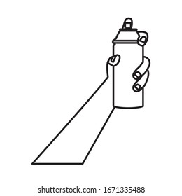 activist hand human with paint spray vector illustration design