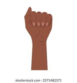 activist hand up illustration isolated