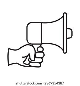 activist hand with megaphone vector isolated