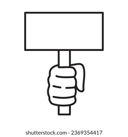 mano activista con vector de ilustración de afiches aislado