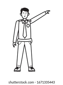 activist man protesting avatar character vector illustration design