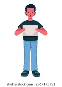 activist man standing isolated icon