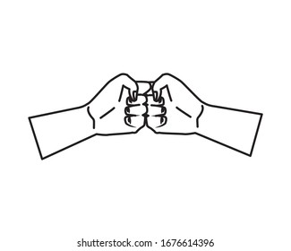 activists hands human crash fists vector illustration design