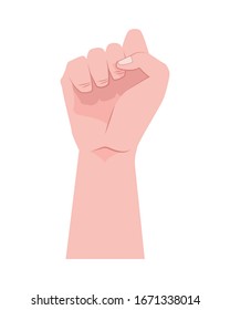 activists hands human protesting fist vector illustration design