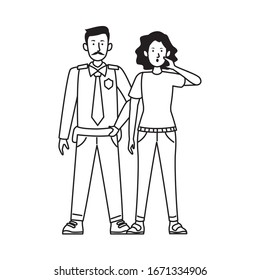 activists people protesting avatar characters vector illustration design