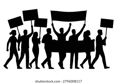
Activists Protesting at a Rally or Demonstration Graphic
